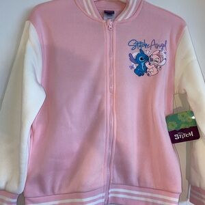 Disney Lilo & Stitch Zip Up Varsity Bomber Jacket